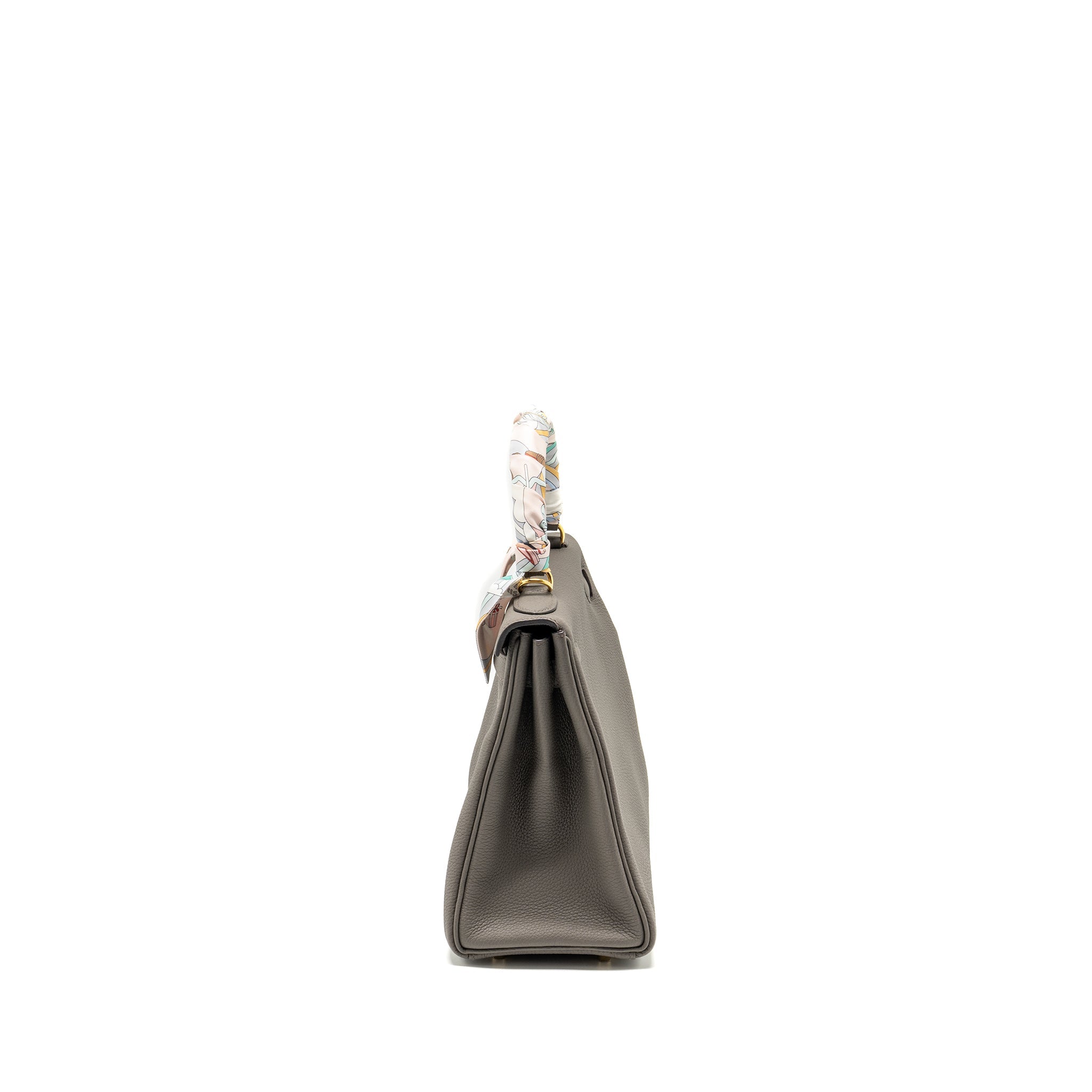 HERMES KELLY 28 TOGO GRIS ETAIN GHW