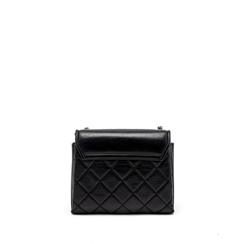 CHANEL GIANT CC LOGO BAG CALFSKIN NAVY SHW