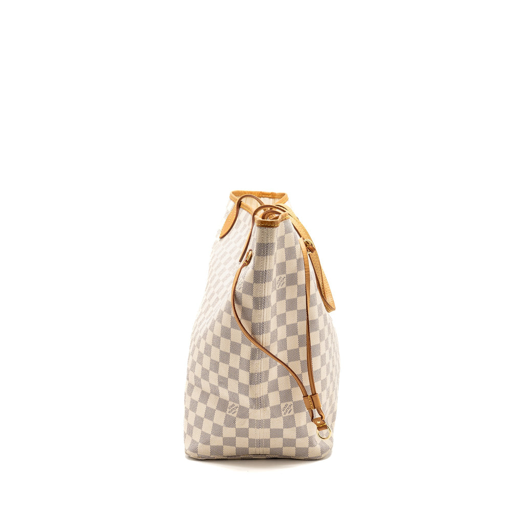 LOUIS VUITTON NEVERFULL GM DAMIER AZUR CANVAS GHW