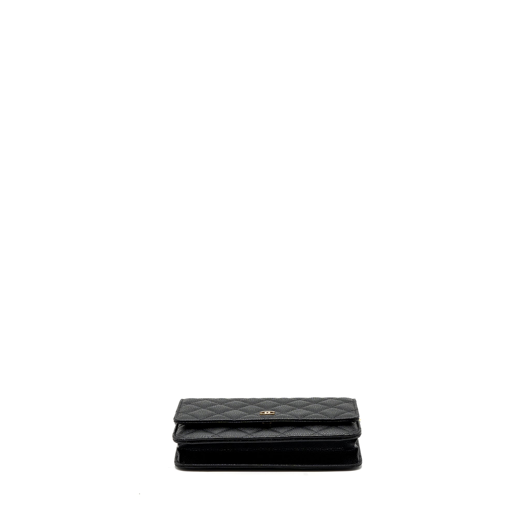 CHANEL CLASSIC WALLET ON CHAIN CAVIAR BLACK GHW