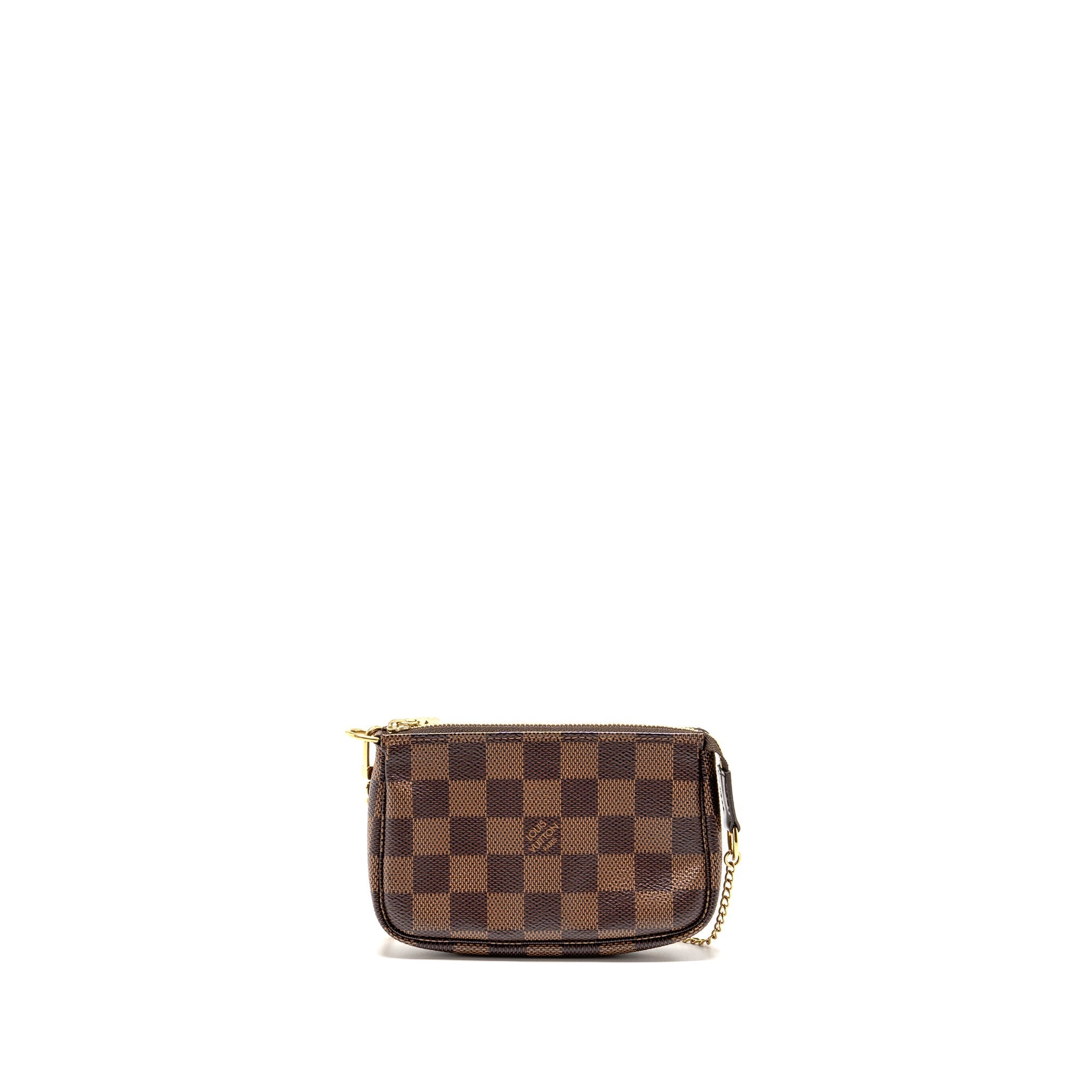 LOUIS VUITTON MINI POCHETTE ACCESSORIES DAMIER EBENE CANVAS GHW