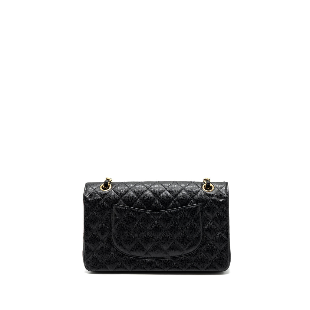 CHANEL MEDIUM CLASSIC DOUBLE FLAP BAG CAVIAR BLACK GHW