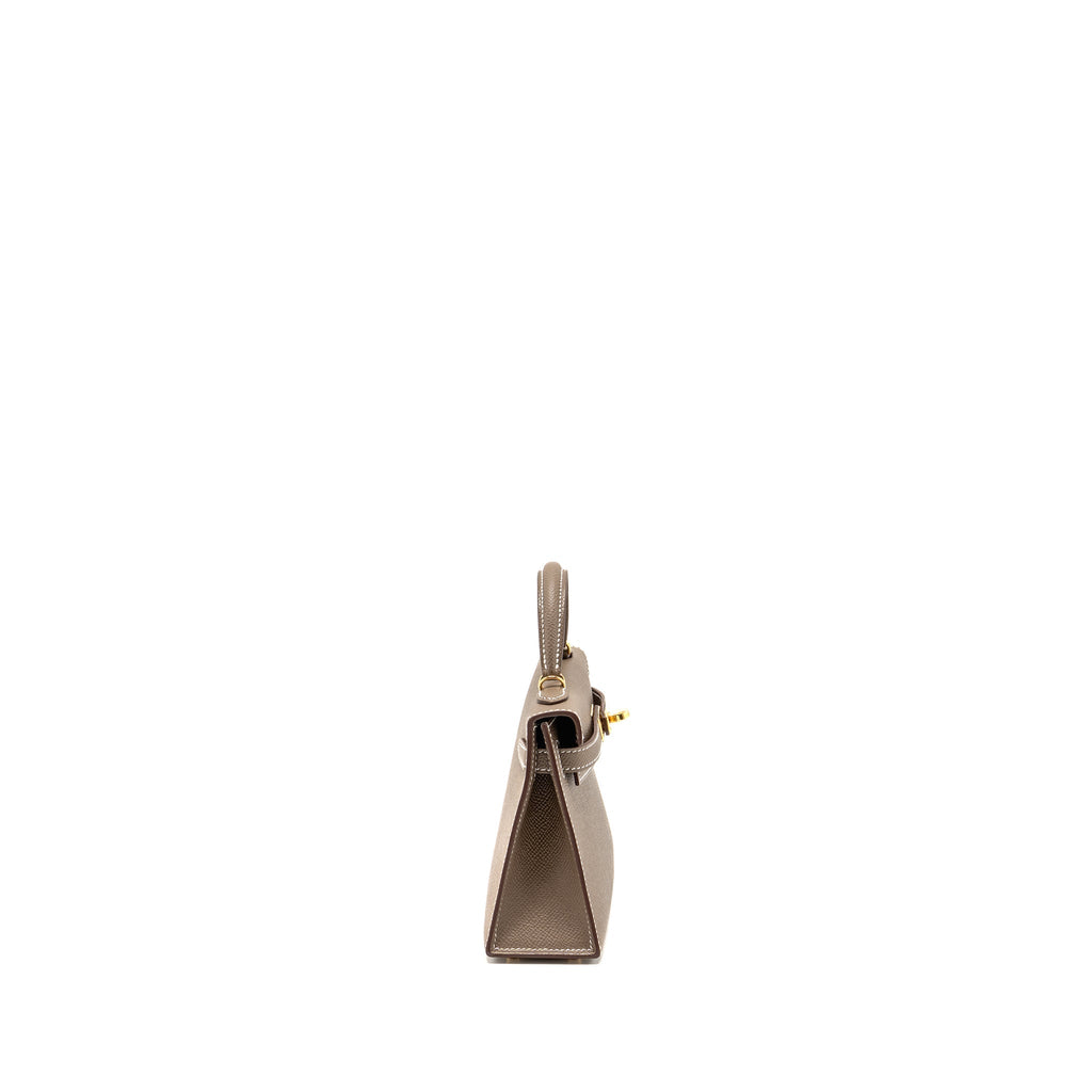 HERMES MINI KELLY II EPSOM ETOUPE GHW