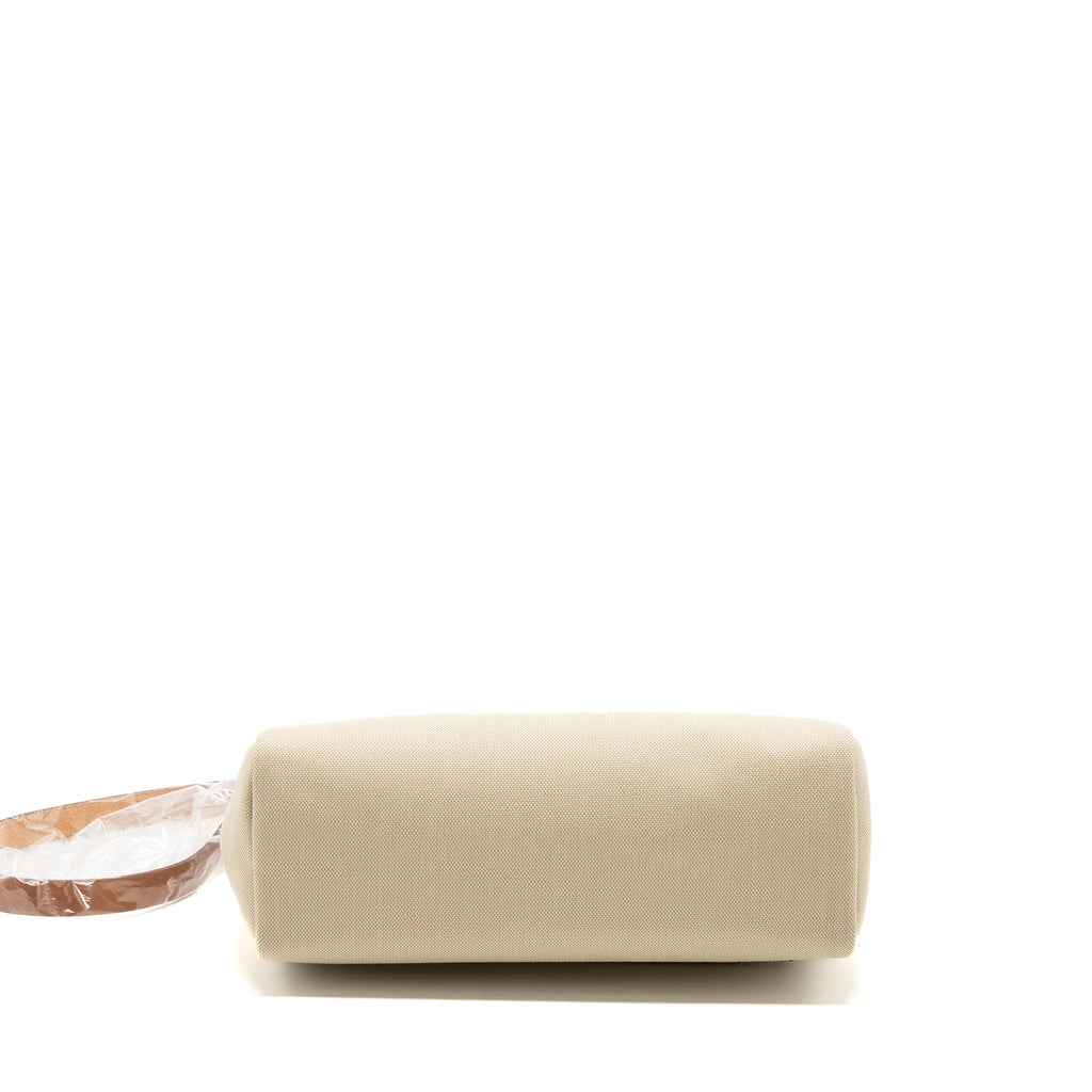 HERMES HERBAG 31 ZIP BAG TOILE MILITARIES/VACHE HUNTER BETON/FAUVE SHW