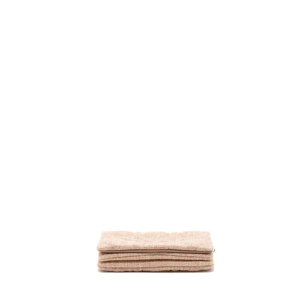 DIOR CARO POUCH CANVAS LIGHT PINK WITH PINK HARDWARE
