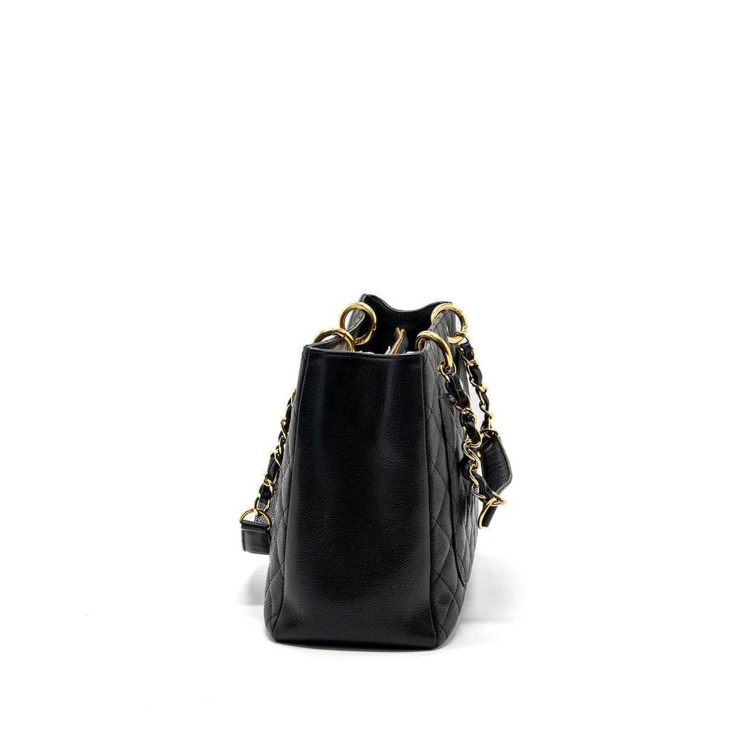 CHANEL GRAND SHOPPING TOTE BAG CAVIAR BLACK GHW