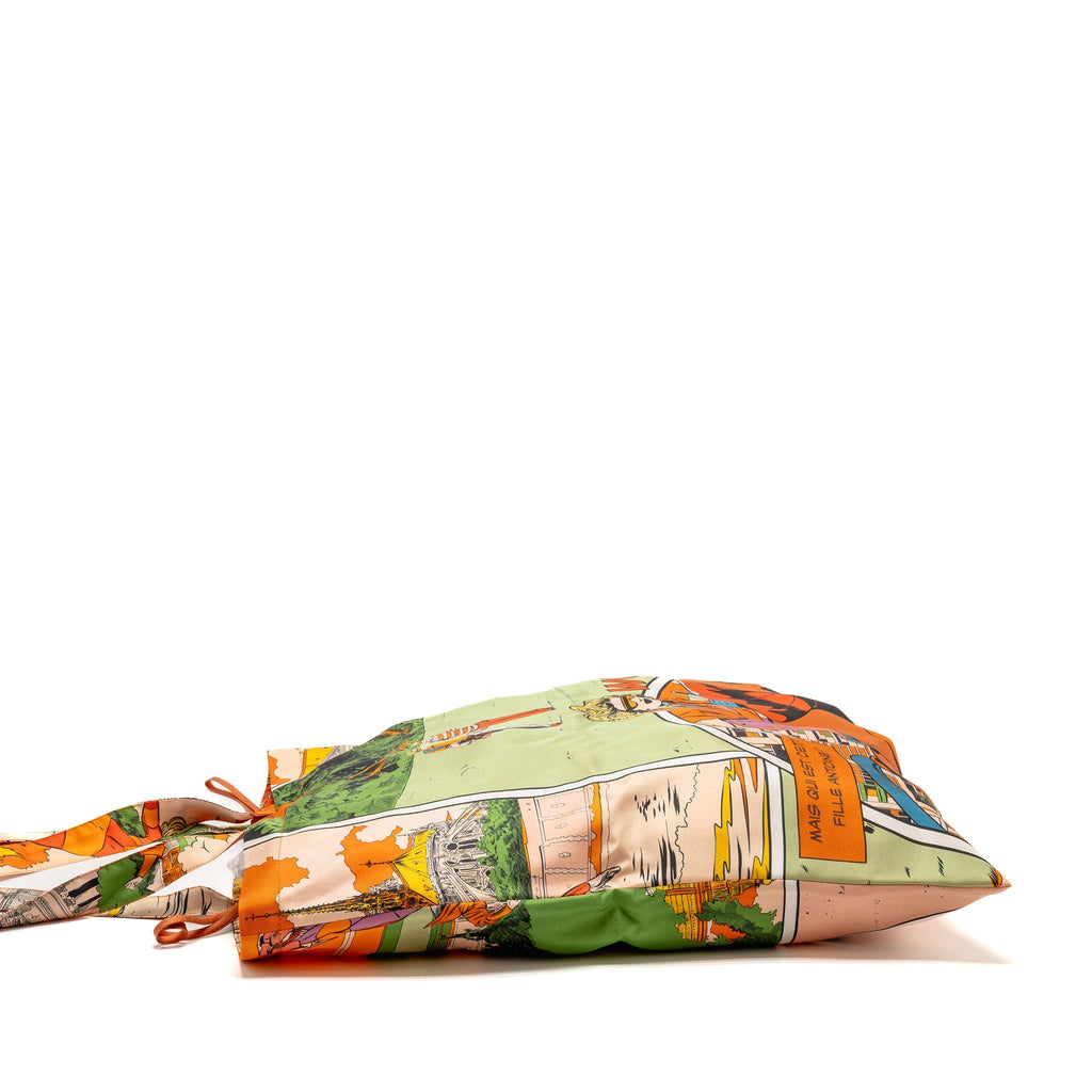 HERMES SILK TOTE BAG LA JEUNESSE ET LELEGANCE MULTICOLOR