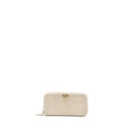 CHANEL BOY ZIPPER LONG WALLET CAVIAR WHITE LGHW