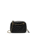 CHANEL ZIPPER CAMERA CHAIN BAG LAMBSKIN BLACK GHW