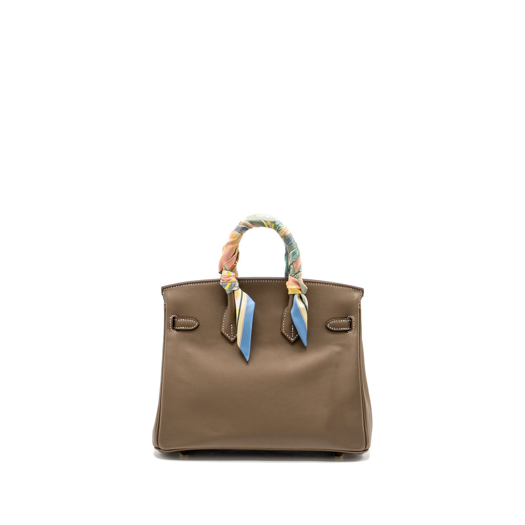 HERMES BIRKIN 25 SWIFT ETOUPE GHW