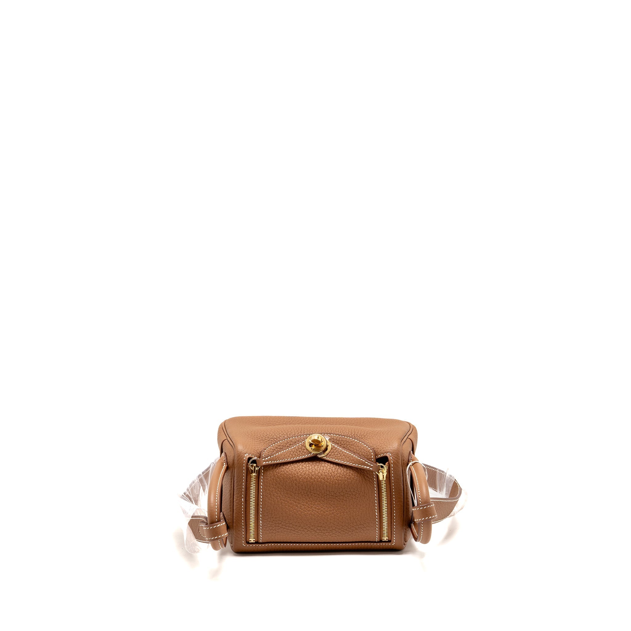 HERMES MINI LINDY II CLEMENCE GOLD GHW