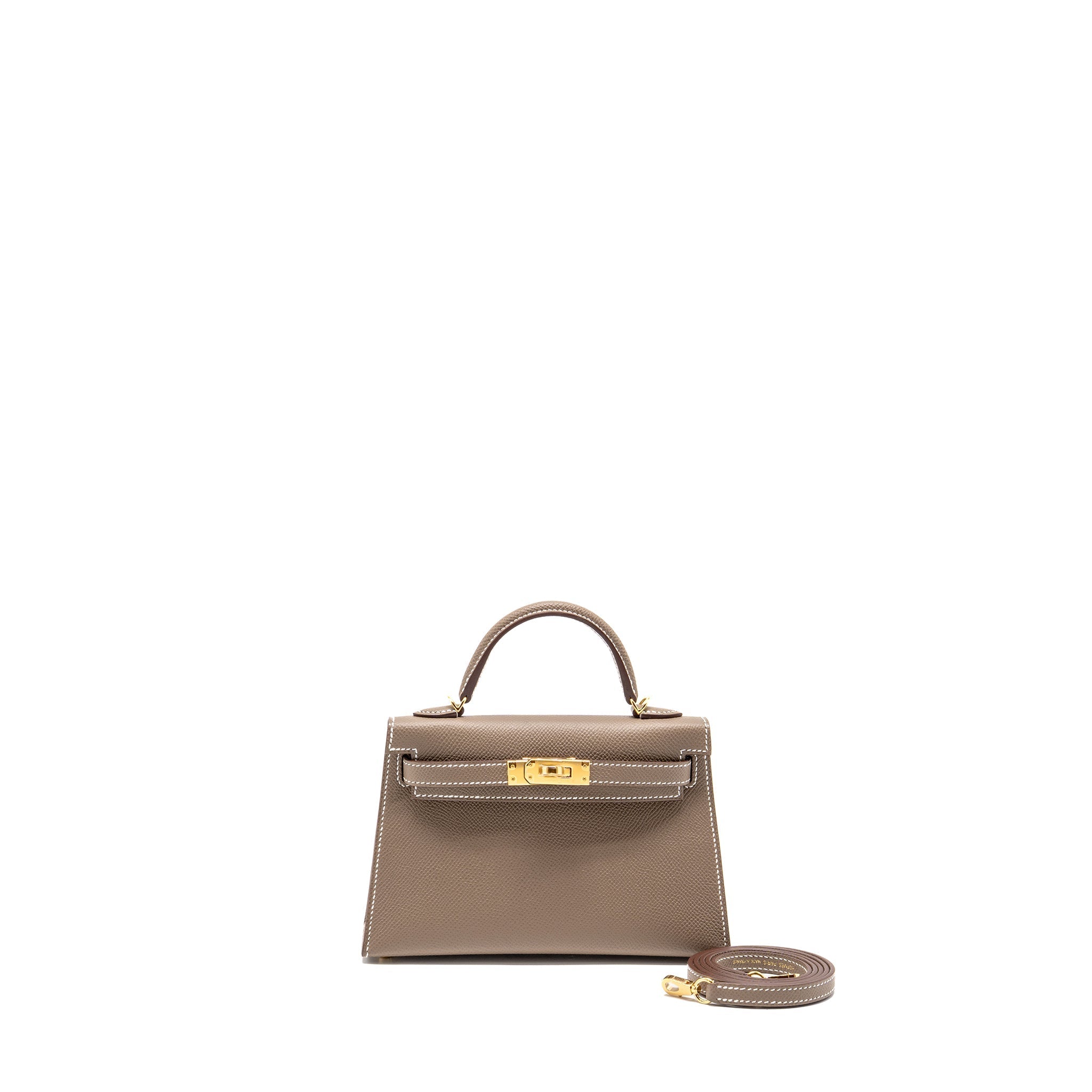 HERMES MINI KELLY II EPSOM ETOUPE GHW