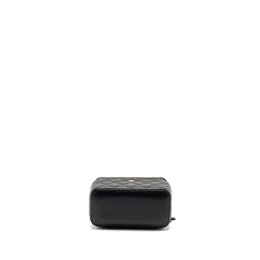 CHANEL LONG VANITY CASE CAVIAR BLACK LGHW