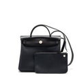 HERMES HERBAG 31 ZIP BAG CANVAS / HUNTER BLACK SHW