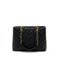 CHANEL GRAND SHOPPING TOTE BAG CAVIAR BLACK GHW