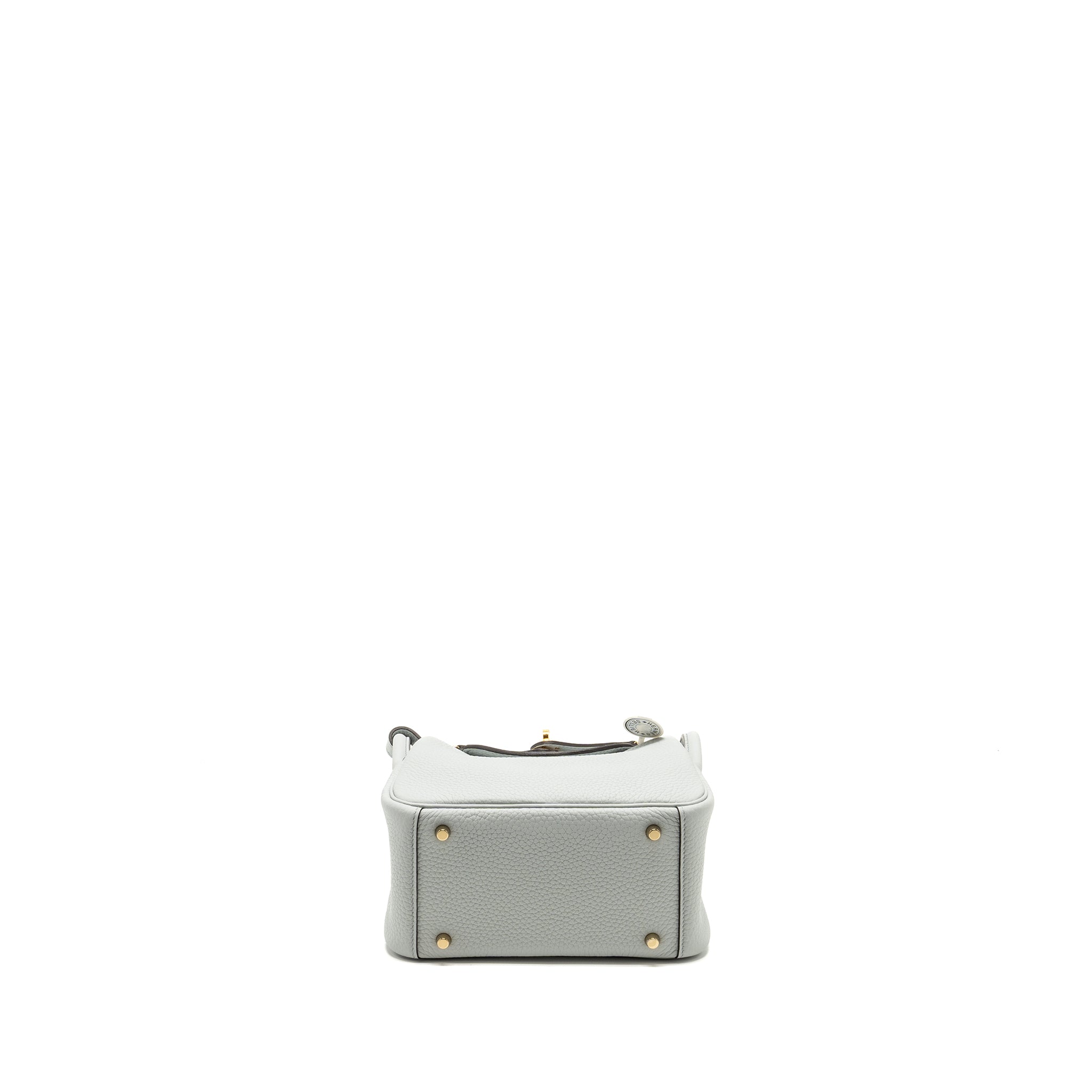 HERMES MINI LINDY CLEMENCE BLUE PALE GHW