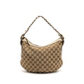 GUCCI PELHAM HOBO BAG GG CANVAS / LEATHER BEIGE/WHITE LGHW