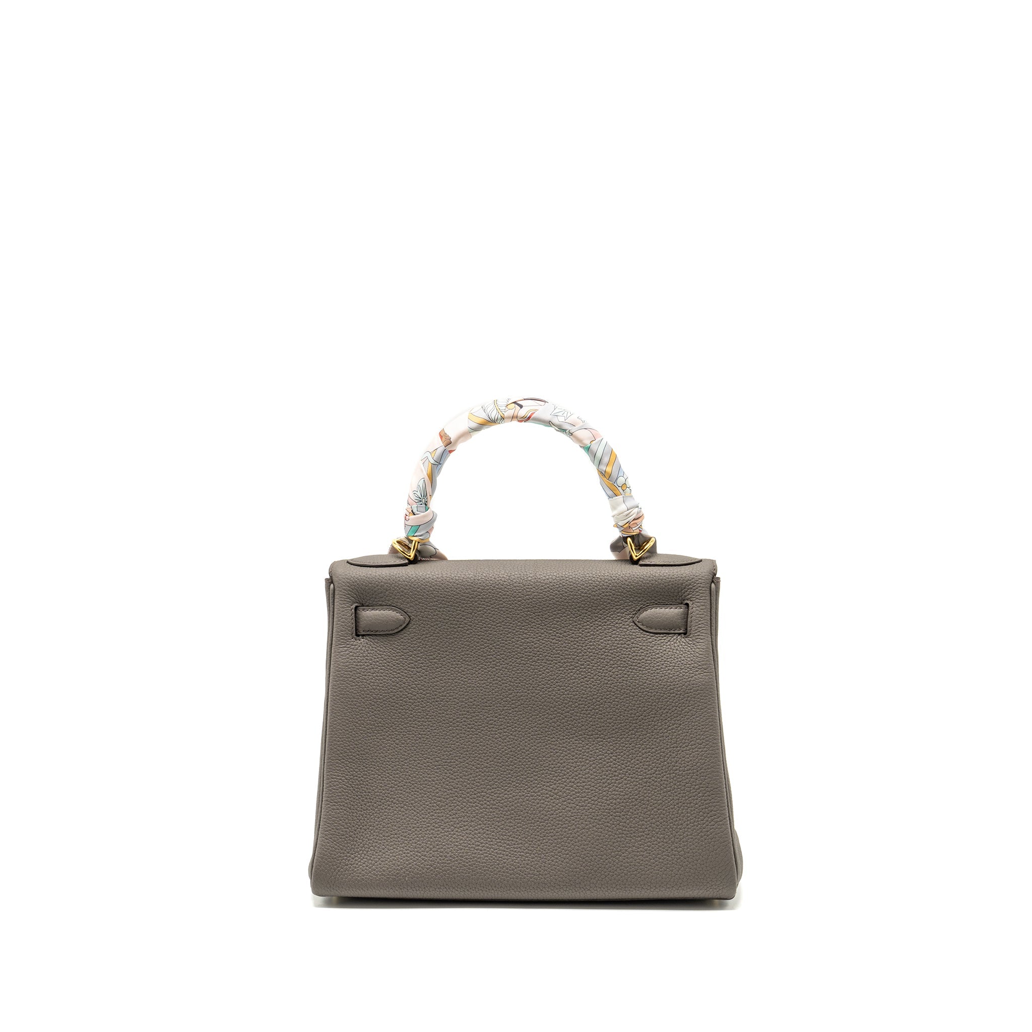 HERMES KELLY 28 TOGO GRIS ETAIN GHW