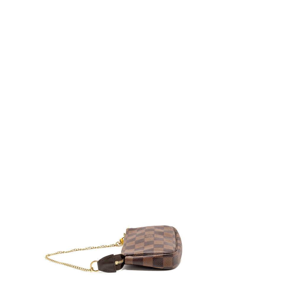 LOUIS VUITTON MINI POCHETTE ACCESSORIES DAMIER EBENE CANVAS GHW