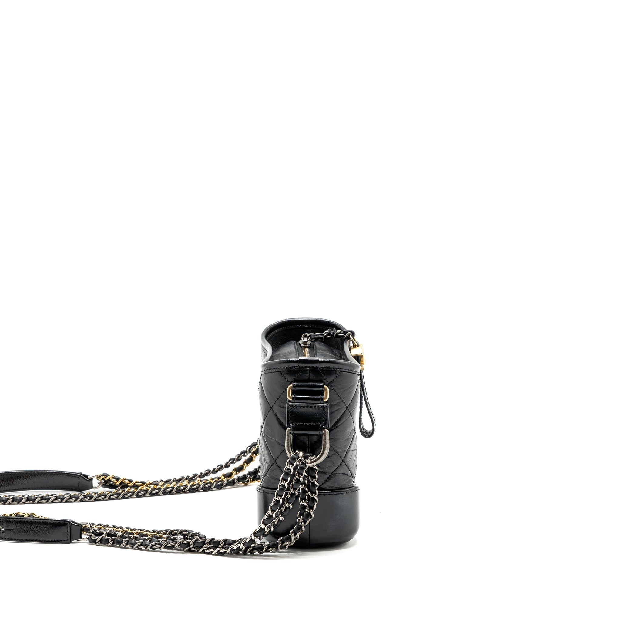 CHANEL SMALL GABRIELLE HOBO BAG CALFSKIN BLACK MULTICOLOUR HARDWARE