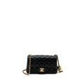 CHANEL 23K PEARL CRUSH MINI RECTANGULAR FLAP BAG LAMBSKIN BLACK GHW (MICROCHIP)