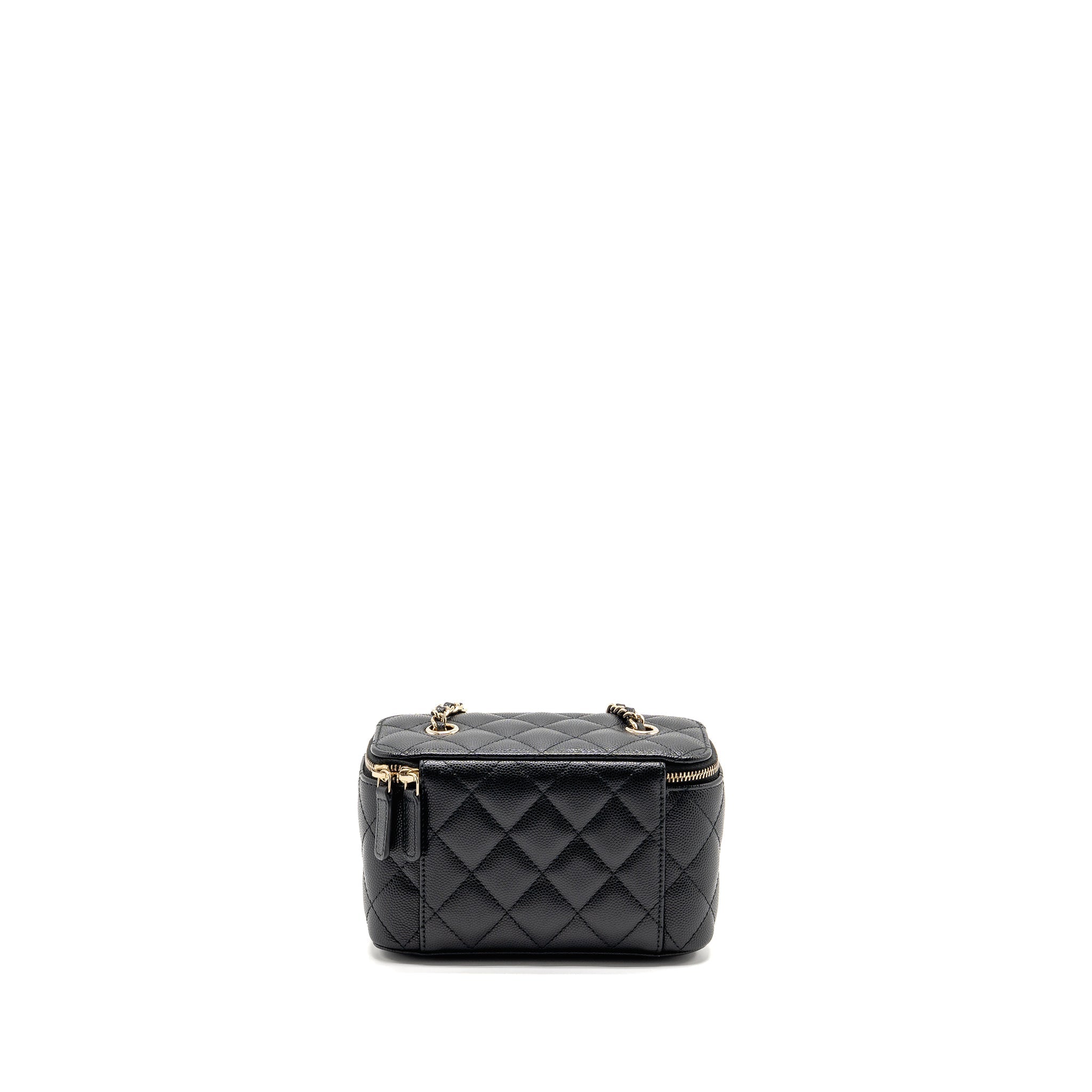 CHANEL LONG VANITY CASE CAVIAR BLACK LGHW