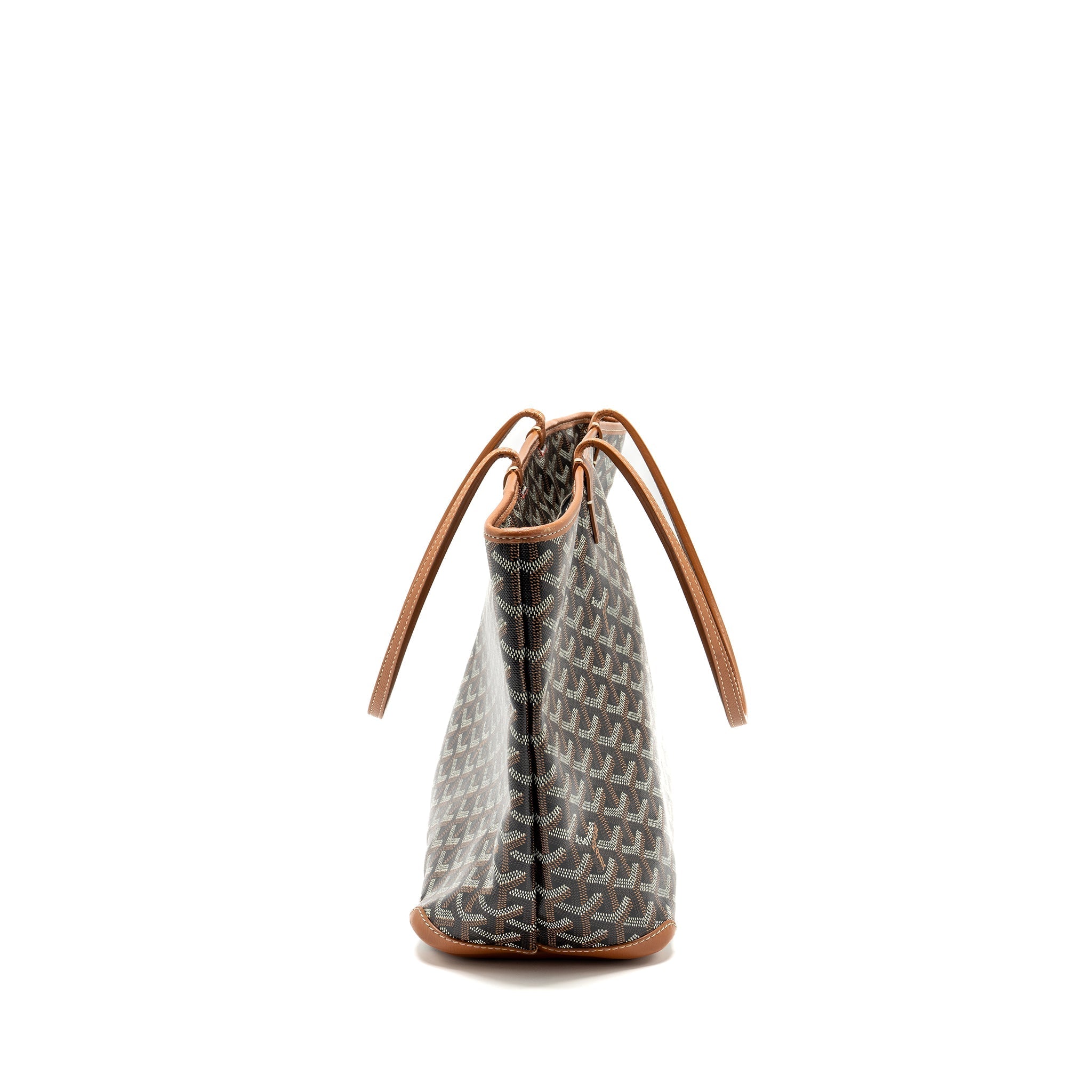 GOYARD ARTOIS PM TOTE BAG GOYARDINE CANVAS BLACK/TAN SHW