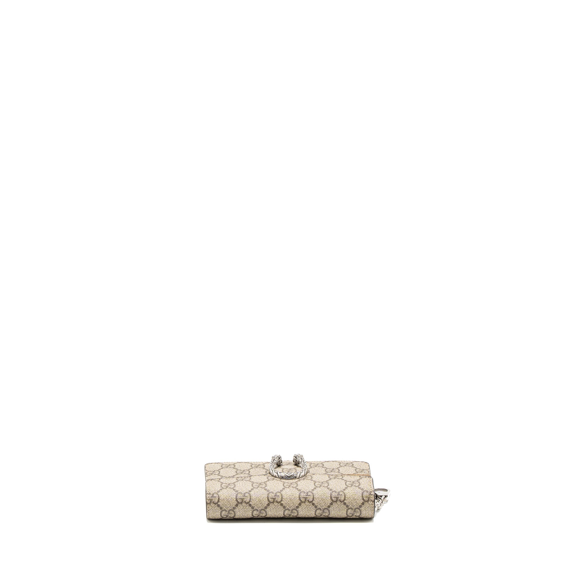GUCCI DIONYSUS SUPER MINI BAG GG SUPREME/SUEDE BEIGE SHW