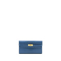 HERMES KELLY LONG WALLET EPSOM DARK BLUE GHW