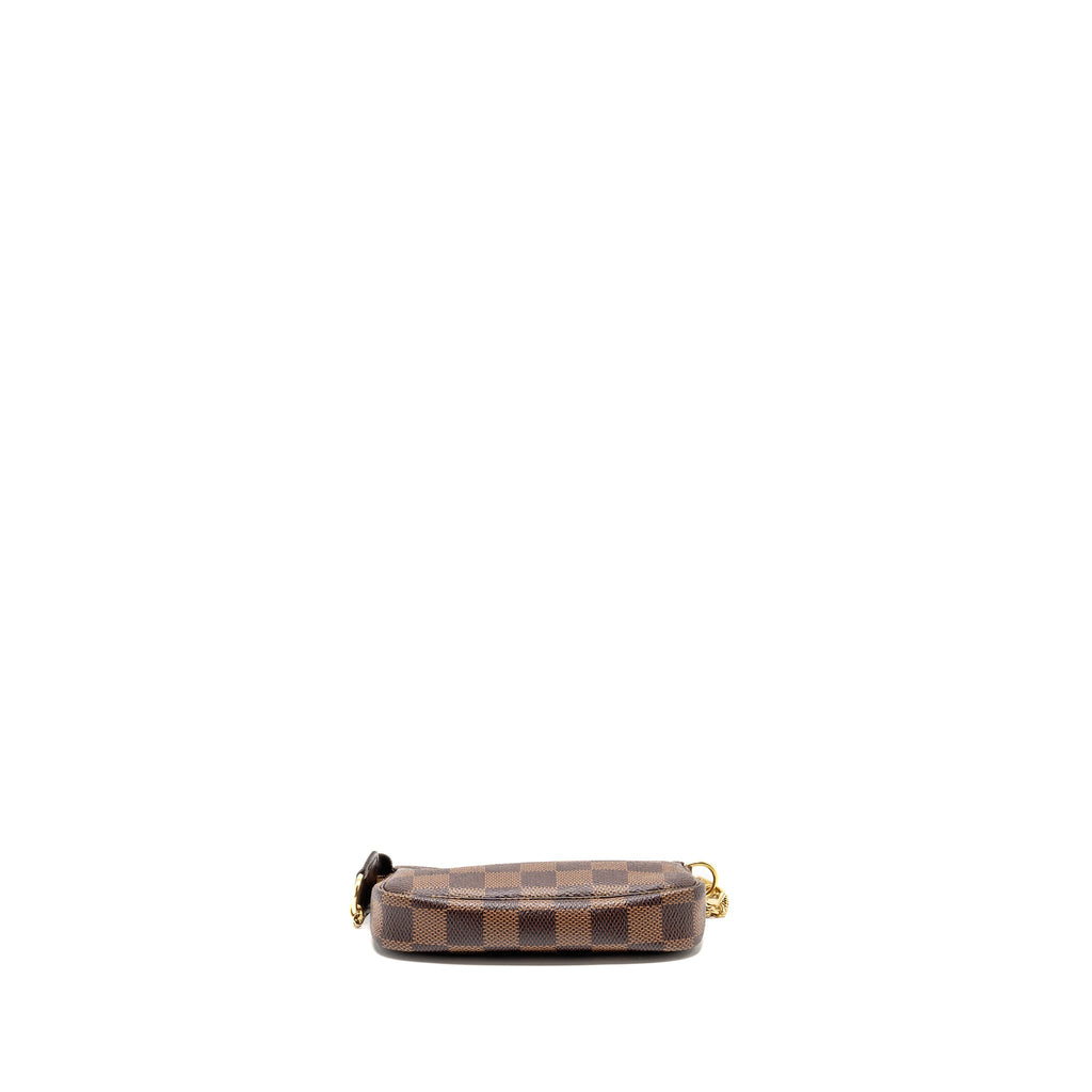 LOUIS VUITTON MINI POCHETTE ACCESSORIES DAMIER EBENE CANVAS GHW