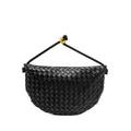 BOTTEGA VENETA MEDIUM TURN POUCH LAMBSKIN BLACK GHW