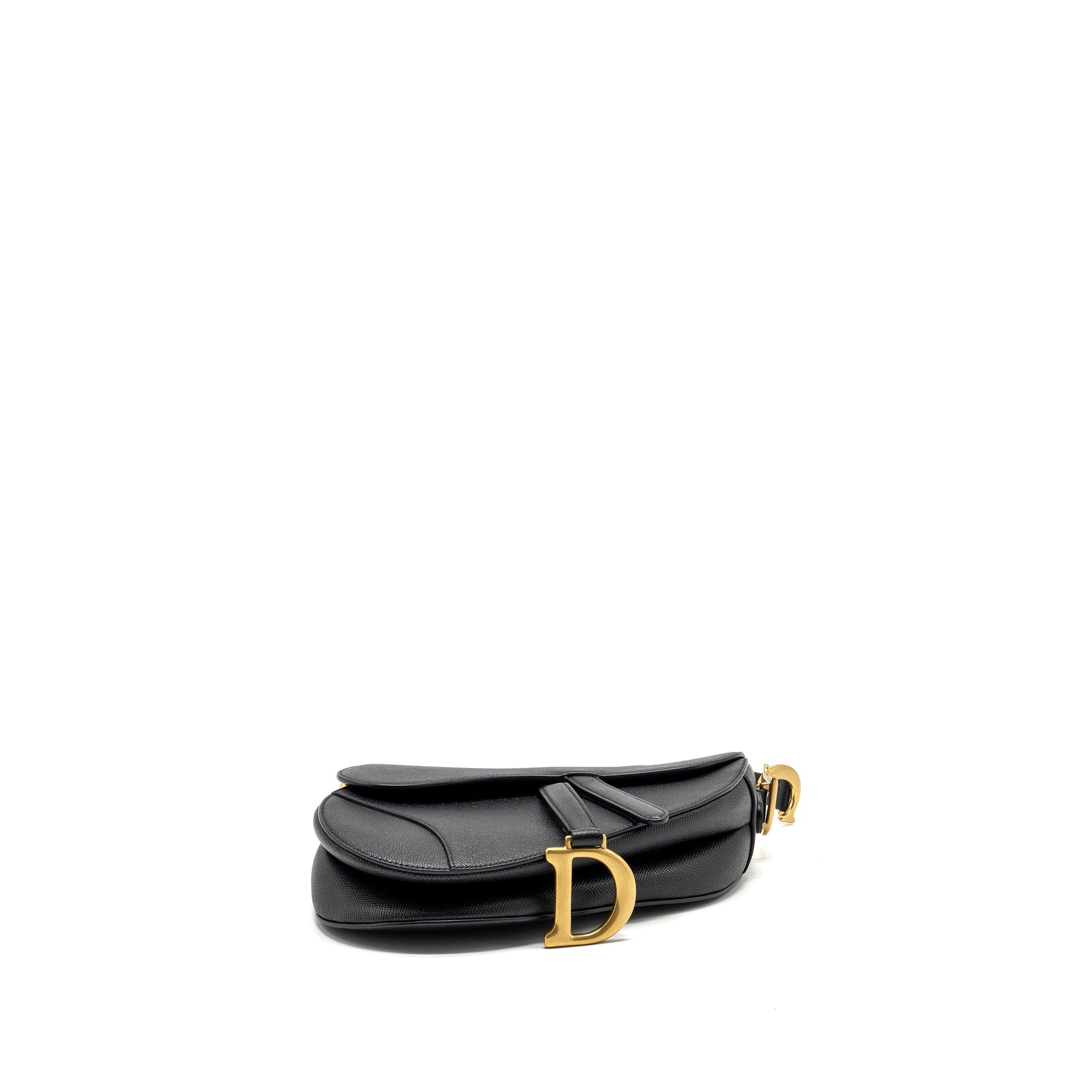 DIOR MEDIUM SADDLE BAG CALFSKIN BLACK GHW