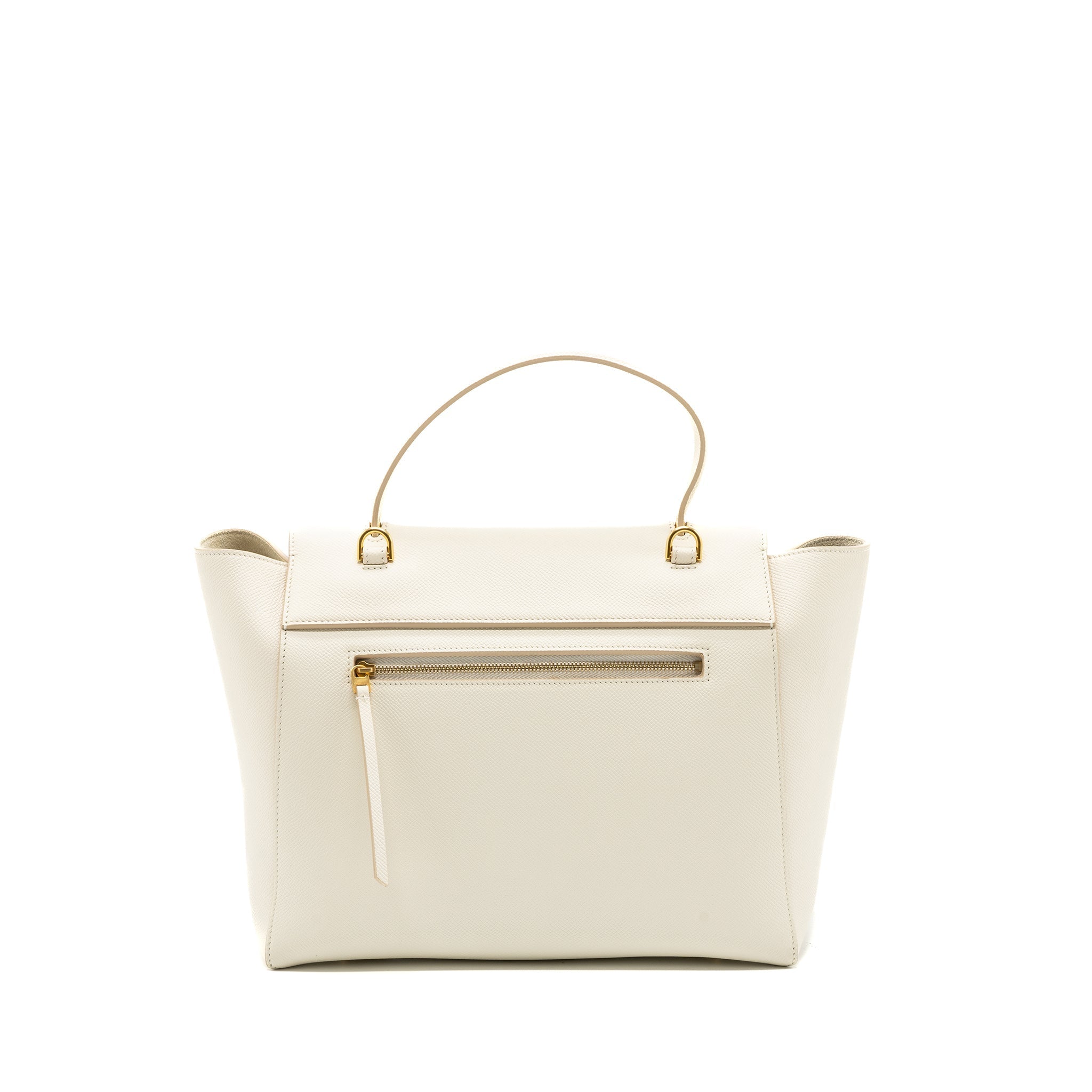 CELINE MINI BELT BAG GRAINED CALFSKIN WHITE GHW