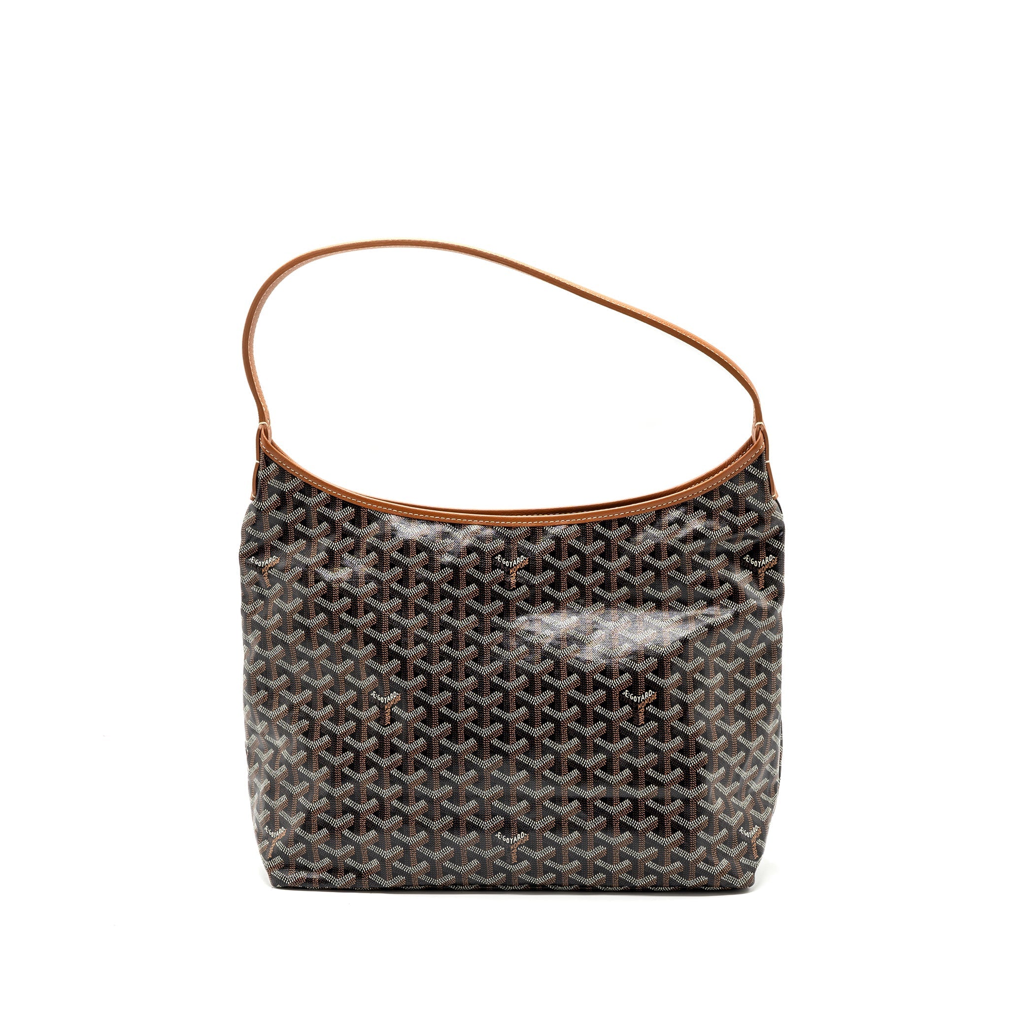 GOYARD BOHEME HOBO BAG CANVAS / CALFSKIN BROWN WITH NECESSARIES BAG ORGANIZER SHW