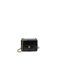 CHANEL VINTAGE MINI SQUARE FLAP BAG LAMBSKIN BLACK GHW