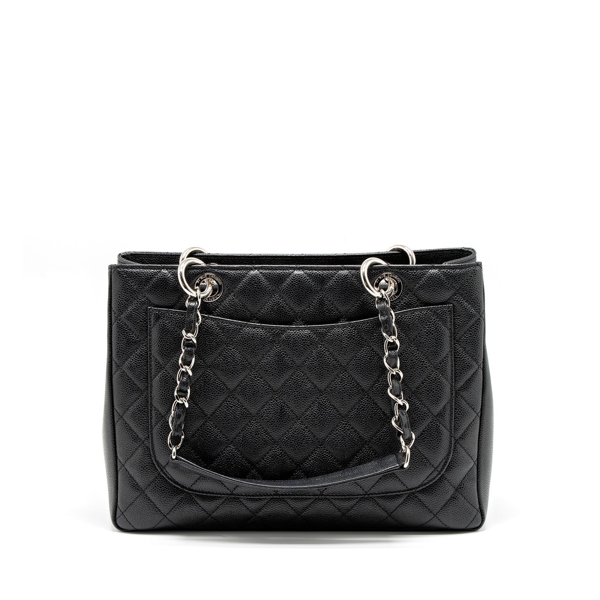 CHANEL GRAND SHOPPING TOTE/GST CAVIAR BLACK SHW
