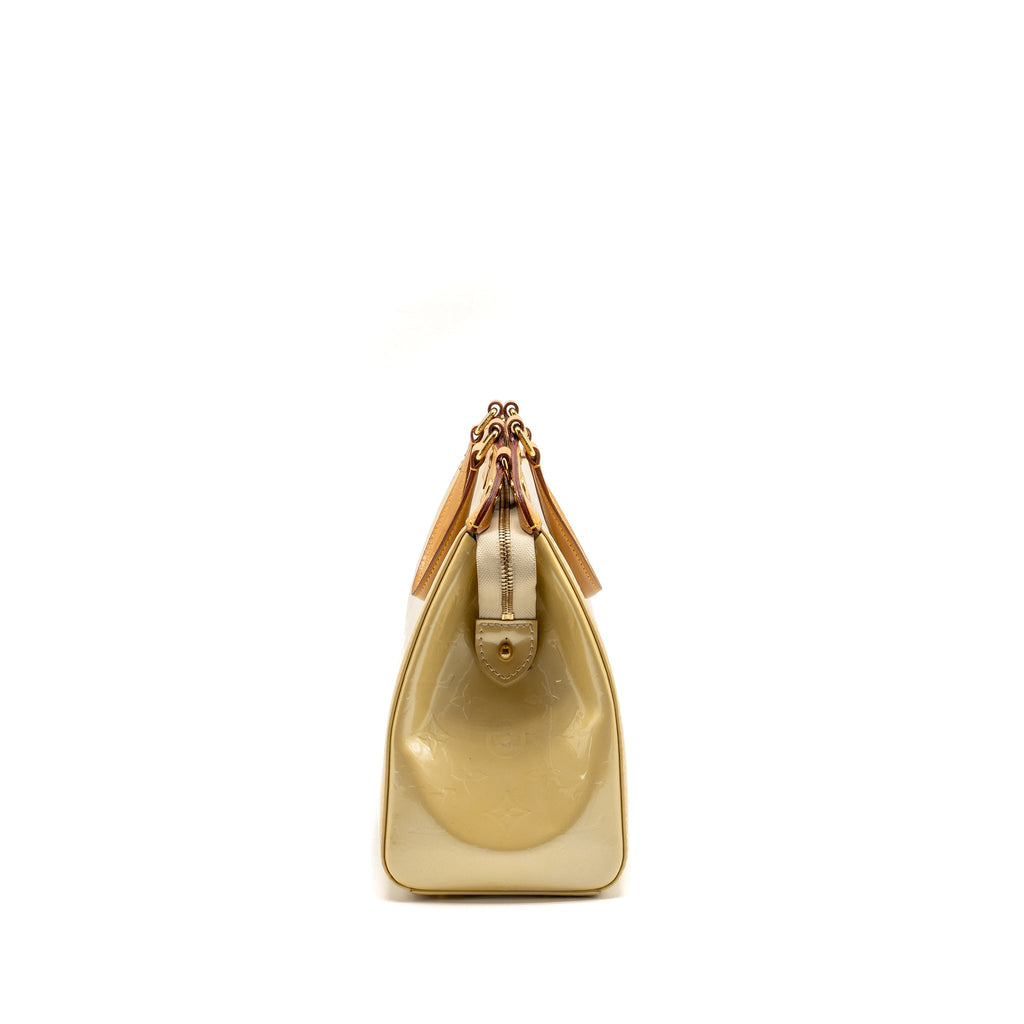 LOUIS VUITTON VERNIS BREA MM PATENT MONOGRAM LIGHT BEIGE GHW