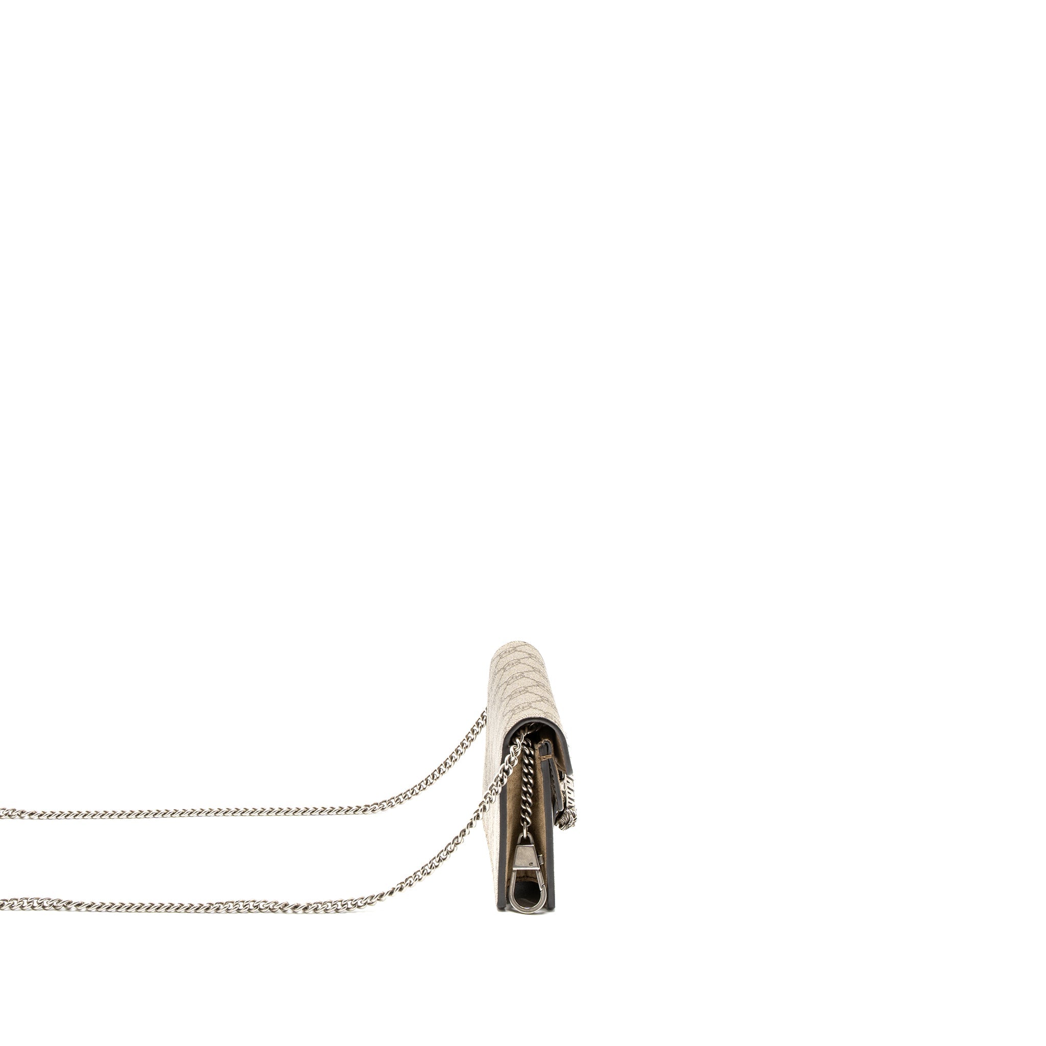 GUCCI DIONYSUS SUPER MINI BAG GG SUPREME/SUEDE BEIGE SHW