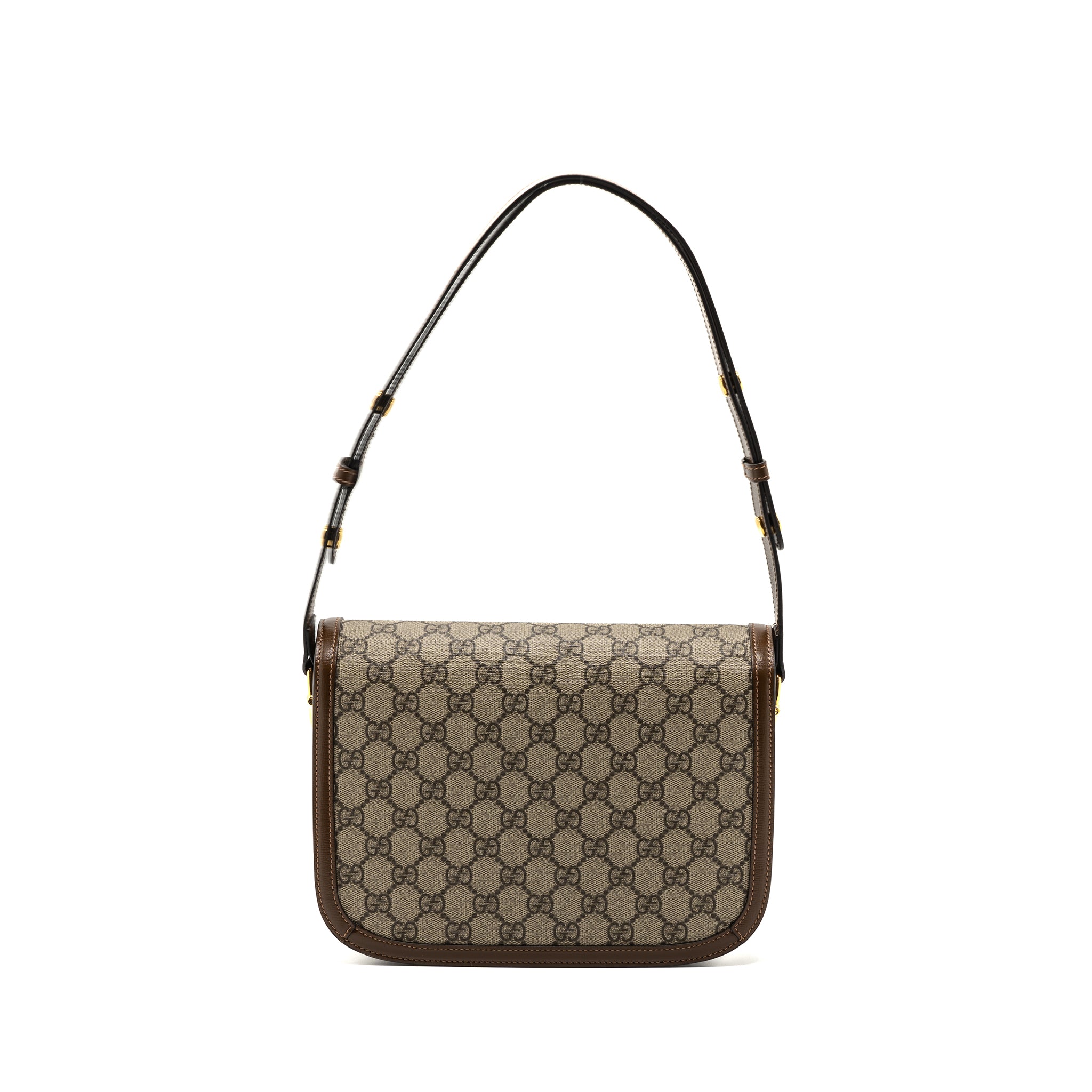 GUCCI HORSEBIT 1955 SHOULDER BAG GG SUPREME CANVAS/ LEATHER BROWN GHW