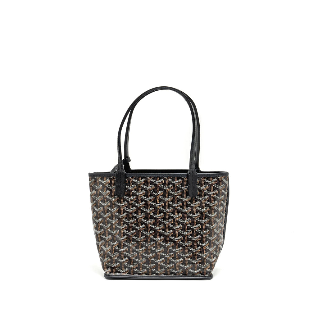GOYARD MINI ANJOU TOTE GOYARDLINE CANVAS/LEATHER BLACK SHW
