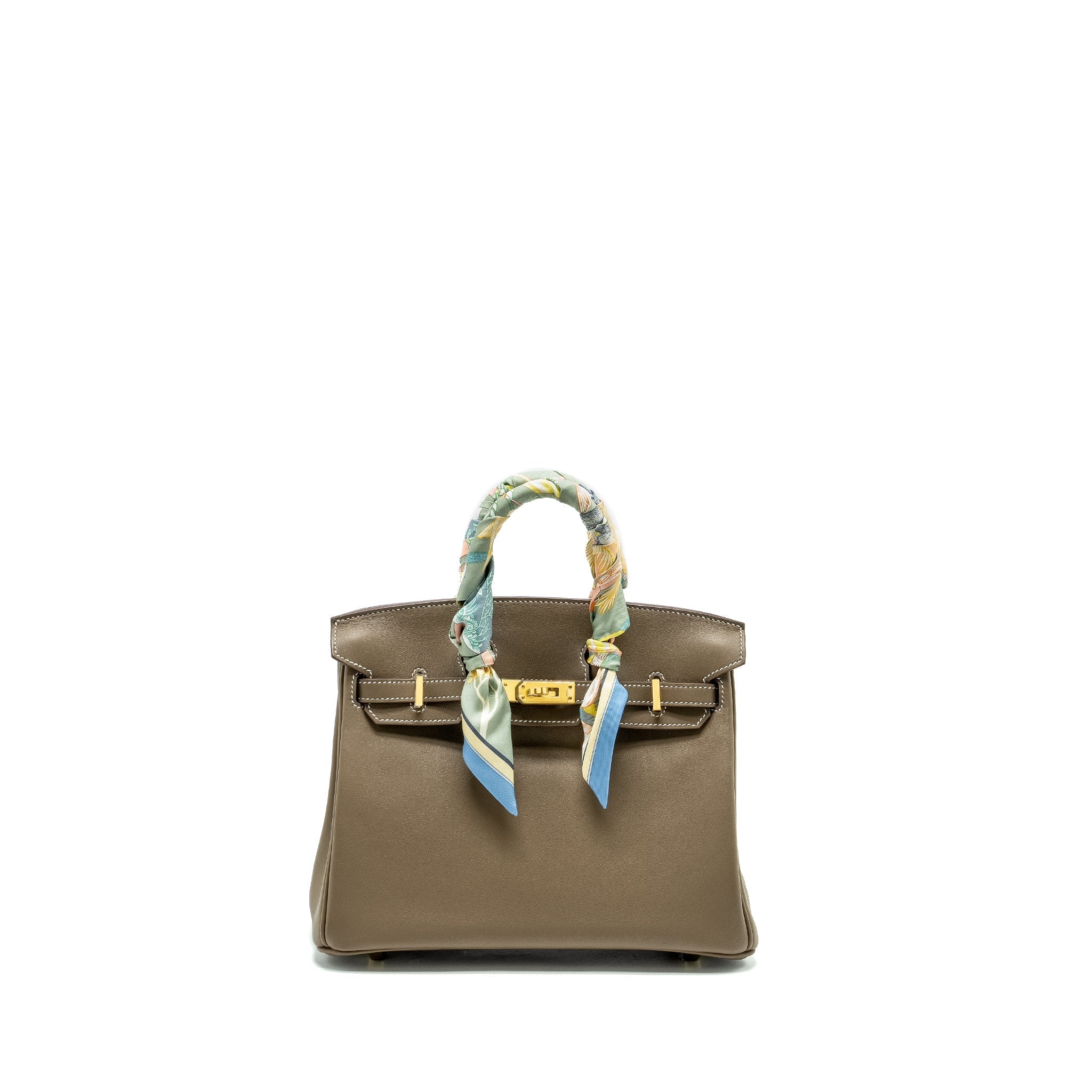HERMES BIRKIN 25 SWIFT ETOUPE GHW