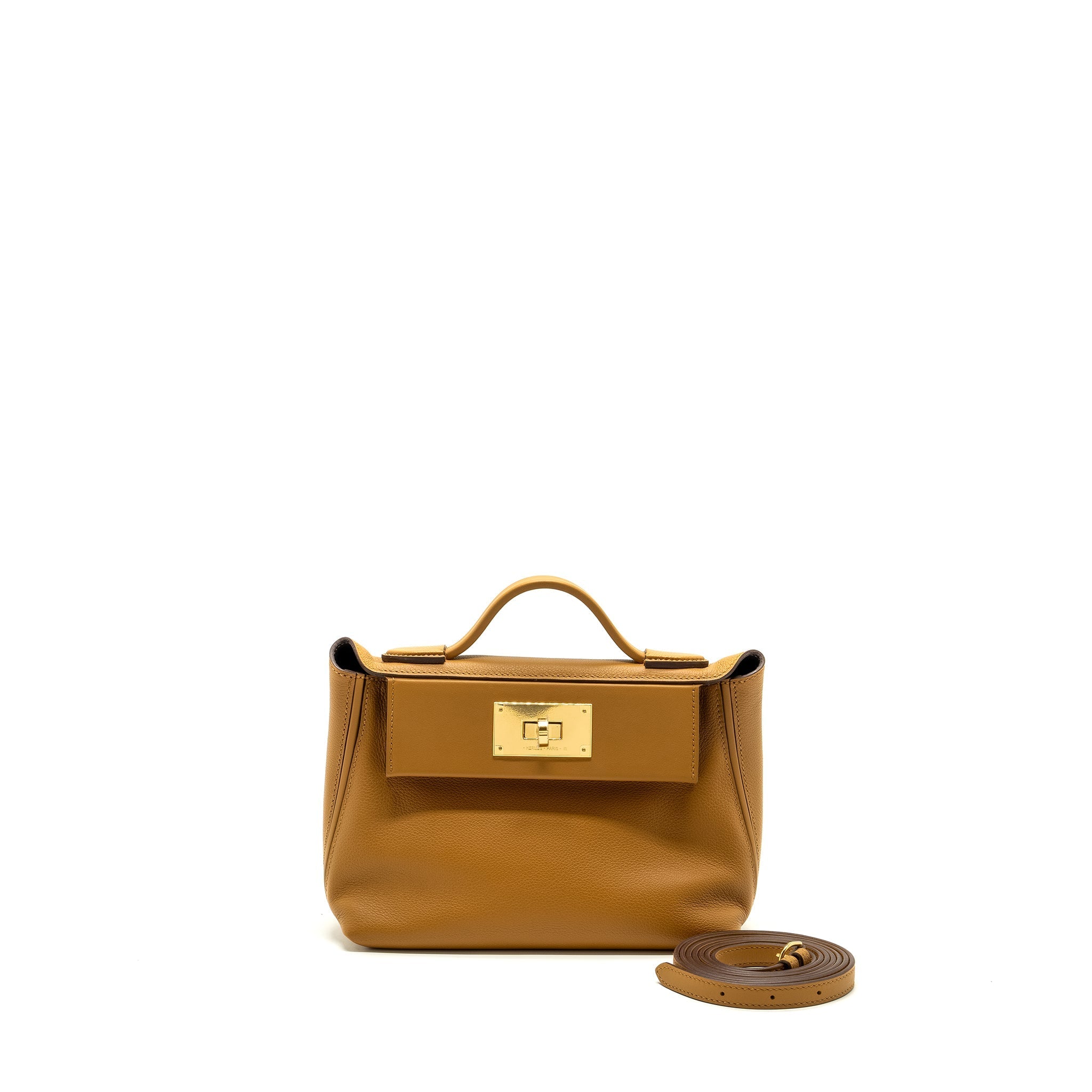 HERMES MINI 2424 EVERCOLOR/SWIFT CARAMEL/SESAME/ROUGE GHW