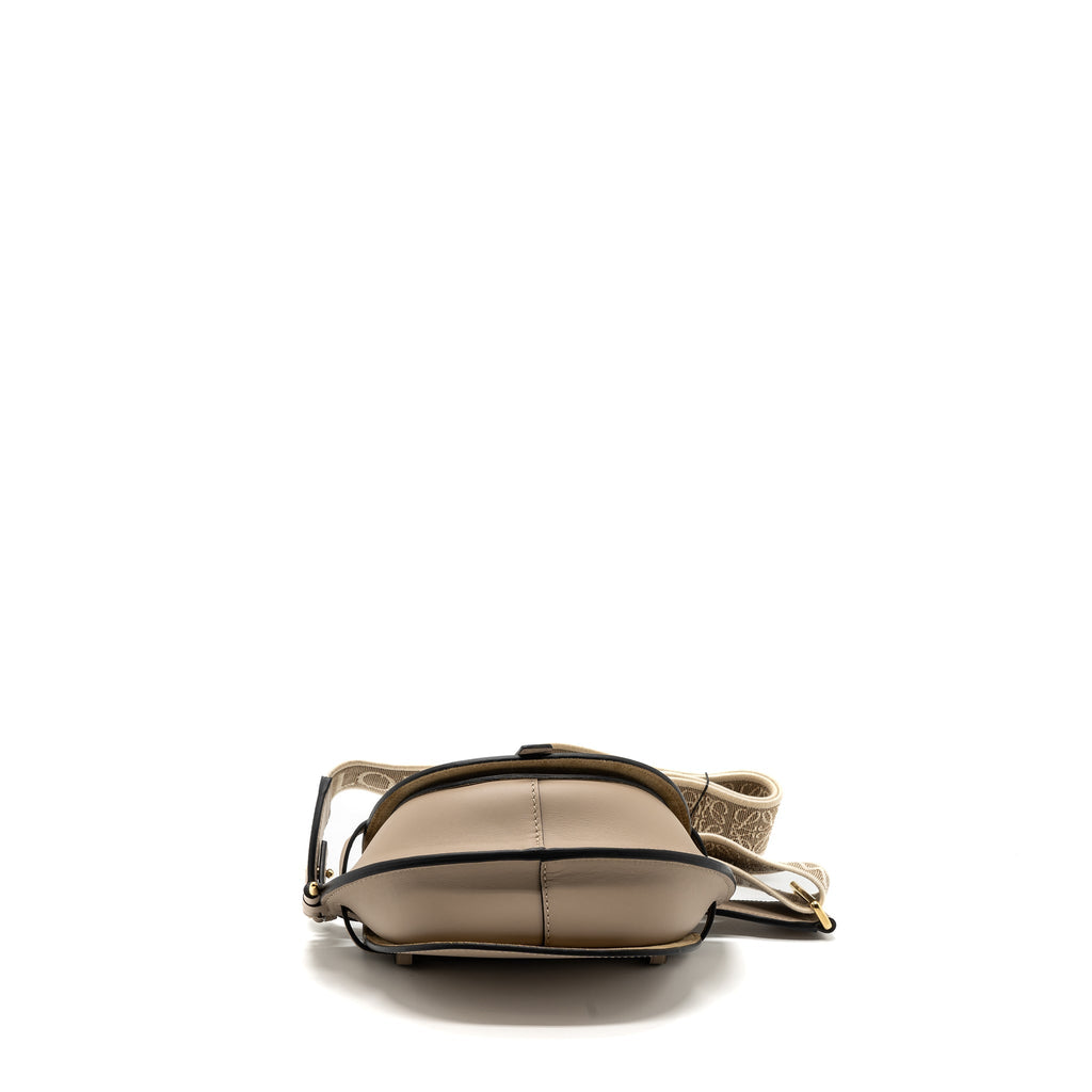 LOEWE MINI GATE DUAL BAG SOFT CALFSKIN SAND GHW