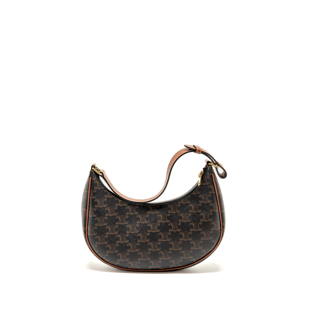 CELINE AVA BAG TRIOMPHE CANVAS/CALFSKIN TAN GHW