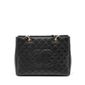 CHANEL GRAND SHOPPING TOTE/GST CAVIAR BLACK SHW