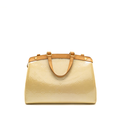 LOUIS VUITTON VERNIS BREA MM PATENT MONOGRAM LIGHT BEIGE GHW