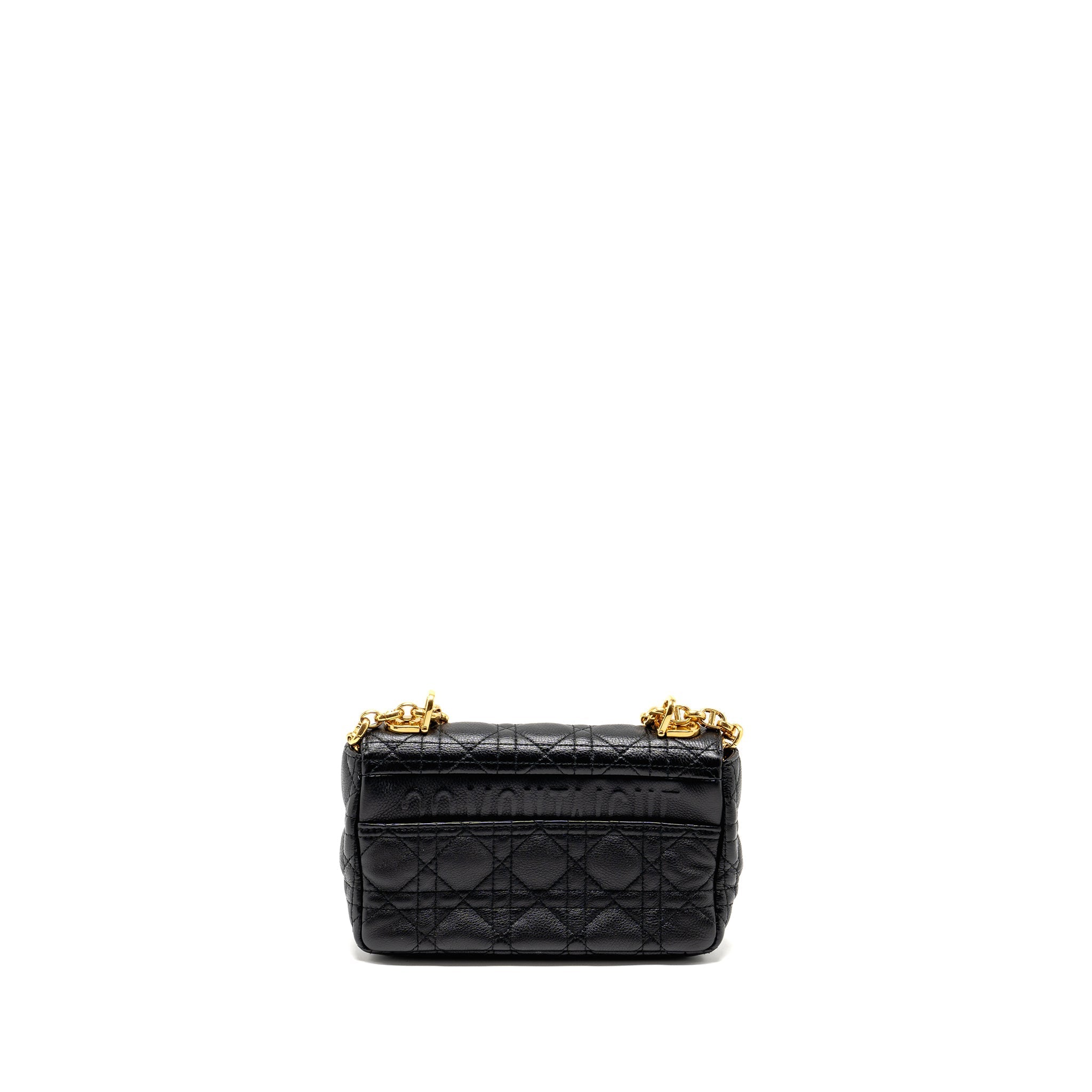 DIOR SMALL CARO BAG CALFSKIN BLACK GHW