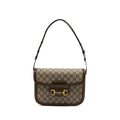 GUCCI HORSEBIT 1955 SHOULDER BAG GG SUPREME CANVAS/ LEATHER BROWN GHW