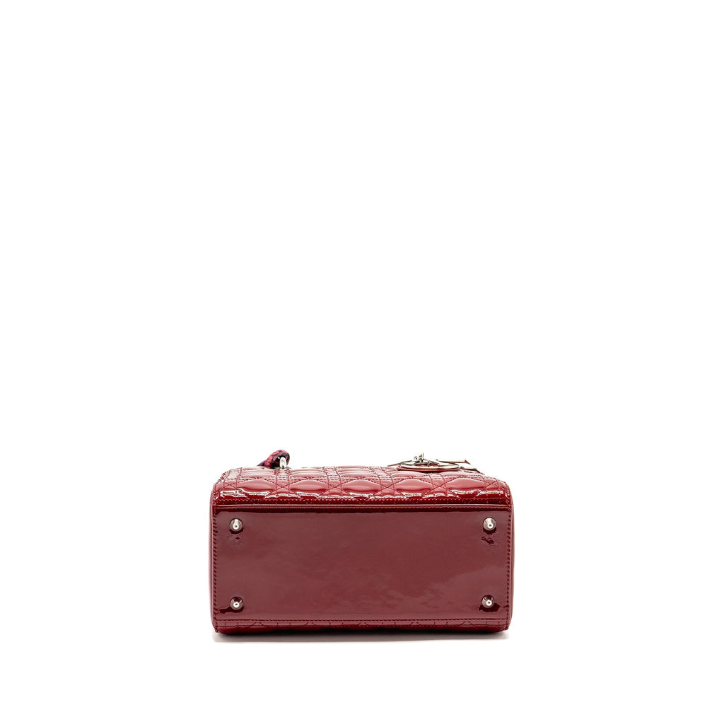 DIOR MEDIUM LADYDIOR PATENT DARK RED SHW