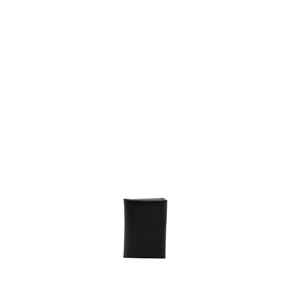 HERMES CALVI DUO COMPACT CARD HOLDER EPSOM BLACK SHW